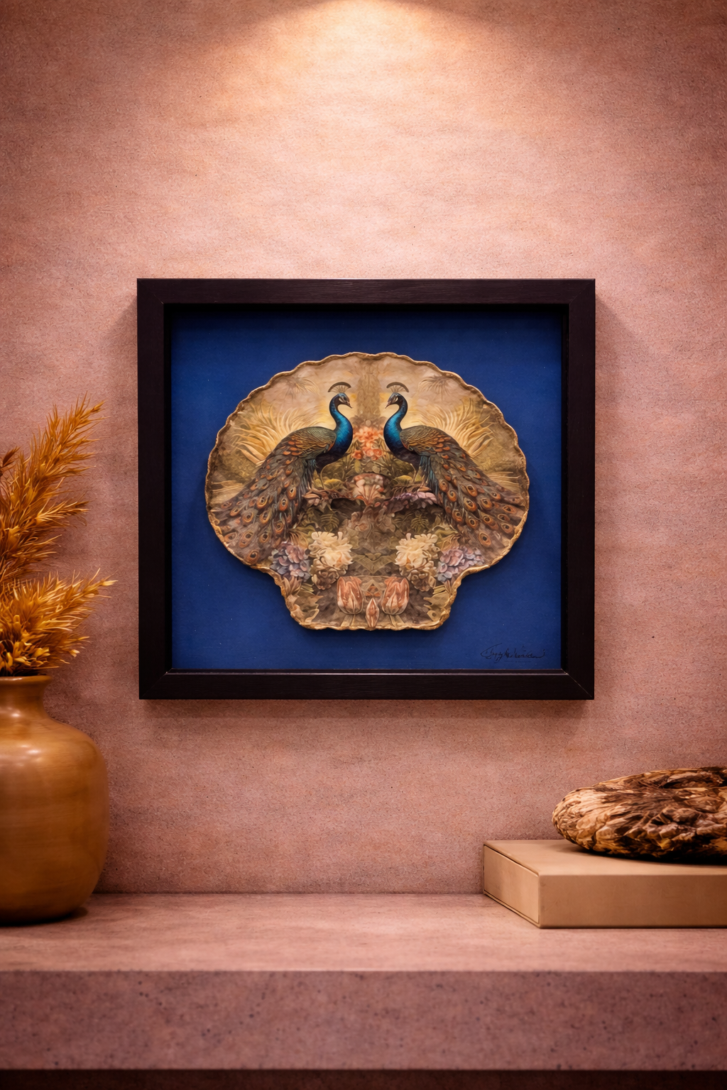 Coral Aviary Shell Shadow Box