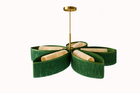 The Palmette Fringe Chandelier- Customizable Forest Green