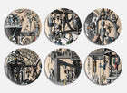 Pompei Set of 6 Porcelain Bread Plates
