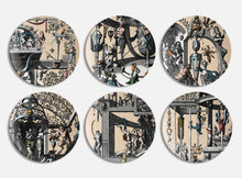 Pompei Set of 6 Porcelain Bread Plates