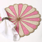 Pink Floral Beaded Placemat