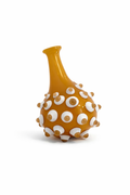 Dot Dot Bud Vase -Rockstar Caramel with White/Caramel Dots