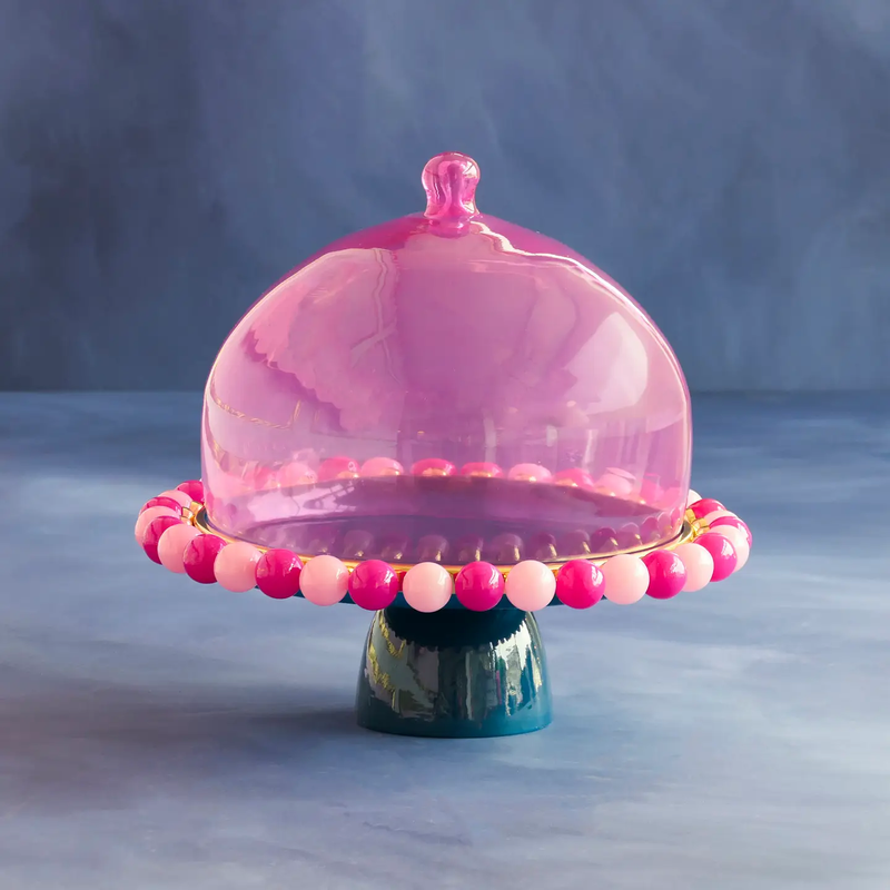 Bubble Bloom Cake Stand with Dome