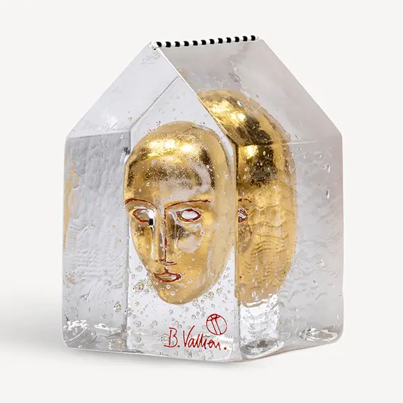 Golden Icon Head Gold Sculpture