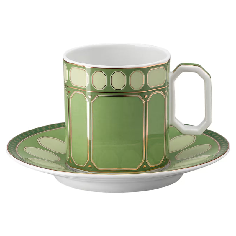Swarovski Signum teacup with saucer Green