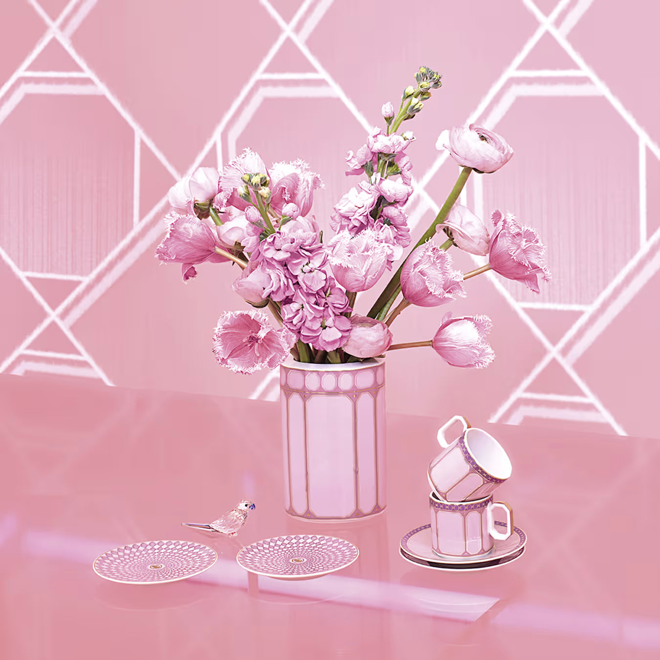 Swarovski Signum - Small Plate Pink