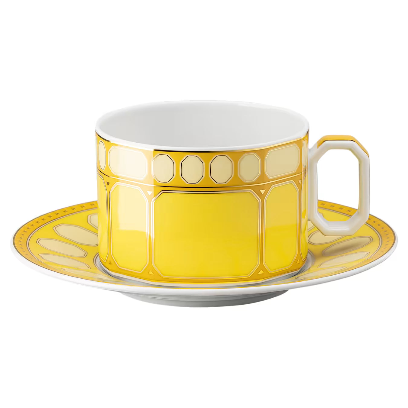 Swarovski Signum teacup with saucer Yellow